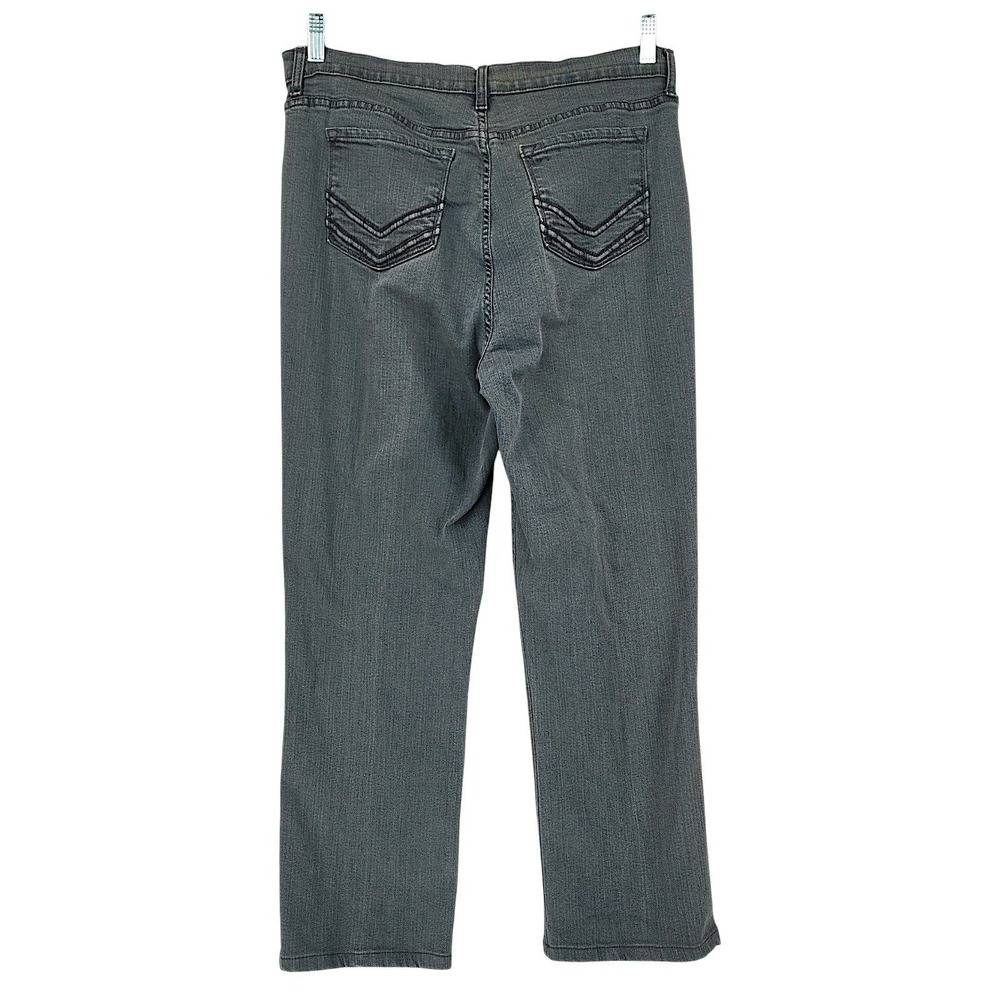 NYDJ Jeans 16 Women 34x27 Gray Lift Tuck Straight Leg Denim High Rise USA Made